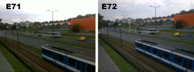 Ниже мы представляем примеры сравнительных фотографий для E72 и E71 :